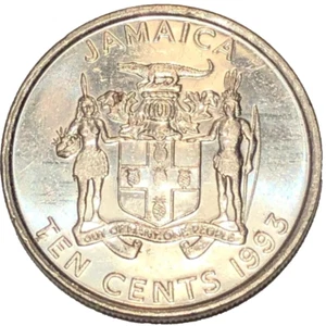 1993 JAMAICA - 10 Cents Coin - Paul Bogle, National Heroš¤©UNCirculated Condition - Picture 1 of 2
