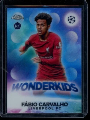 2022 Topps Chrome UEFA Wonderkids #W-8 Fábio Carvalho RC - Liverpool - Image 1 of 2