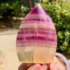 290G Natural and Beautiful Colorful Fluorite CrystalCarved Water droplet healing