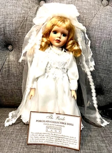Doll Wyndham Lane The Bride Porcelain Collectable Doll 12.5 in - Picture 1 of 9