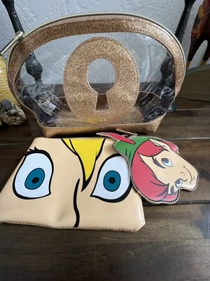 Disney Danielle Nicole Peter Pan y Campanilla Bolsa de Maquillaje Bolsa de Cosméticos Conjunto Foto 1 de 4