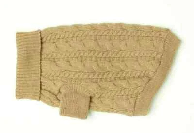 Hunde Pullover H&M XS -25 S -30 M -40 H&M NEU zopf strick winter braun Hund dog - Bild 1 von 2