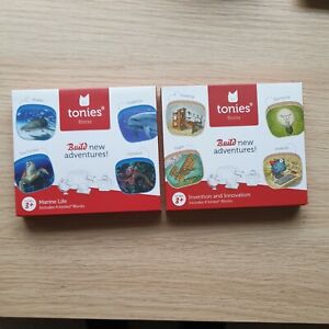 Tonies Bundle Marine Life + Inventions and Innovation Block sets of 4 New 
