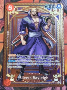 Tarjeta de una pieza de arte alternativo Silver Rayleigh OP09-005 SP inglés A Fist of Divi - Imagen 1 de 4