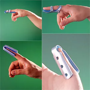 OPPO Finger Splint Support Malleable Aluminium Foam Injury Pain Prevent Fracture - Picture 1 of 7