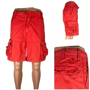 Polo Ralph Lauren Mens 30 Cargo Shorts Faded Finish Distressed Red Outdoors - Picture 1 of 10