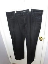 34 Heritage Charisma Jeans Mens 46x30 Black Comfort Rise Classic Fit Denim