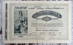Insurance cooperative Zagreb 1918.y. WWI Croatia insurance - Picture 1 of 3