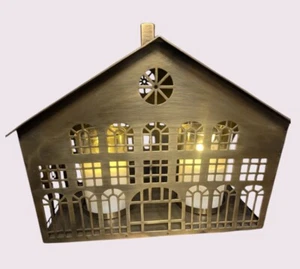 Burnished Brass Effect House Tea Light Candle Lantern from COX & COX - Picture 1 of 11