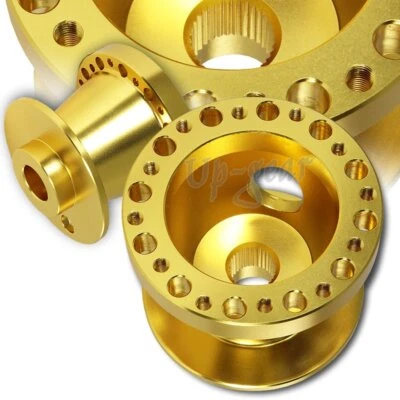 Adaptador de cubo de 6 orificios para volante de aluminio dorado Nissan Máxima 1989-1998 Foto 1 de 3