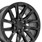 Set of Four 20 Inch Satin Black 4875 Rims Fits Cadillac GMC Chevy