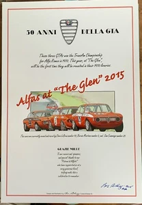 Póster Alpha Romeo Vintage GTA Trans Am firmado, número. Dtd. por el artista Bob Colaizzi - Imagen 1 de 9