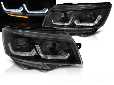 Scheinwerfer Set LED Tagfahrlicht Lightbar für VW T6.1 Bus Bj. 2019- Schwarz - Bild 1 von 4