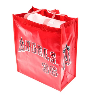 MLB LA Angels #36 Jered Weaver Red Reusable Green Forever Bag 2pk Baseball Fan  - Image 1 of 4