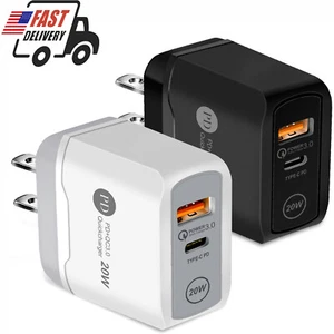 Fast Wall Charger USB Type-C PD Power Adapter Plug For iPhone 12 Pro Max 11 - Picture 1 of 73