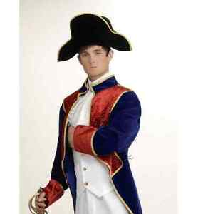 ADULT MENS FRENCH ARMY 18TH CENTURY GENERAL NAPOLEON BONAPARTE COSTUME HAT BLACK