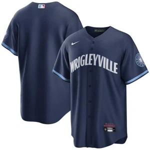 Camiseta para hombre Nike MLB City Connect azul marino de los Chicago Cubs - Nueva - Imagen 1 de 3
