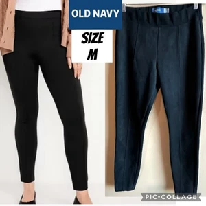 Old Navy Damen Hose Wildlederimitat Stevie Pointe Pull-On schwarz hoher Bund Größe M - Bild 1 von 14