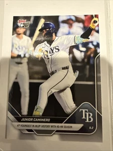 2025 Topps Now - Junior Caminero #652 [4º más joven en tener temporada de 40 horas] - Imagen 1 de 2