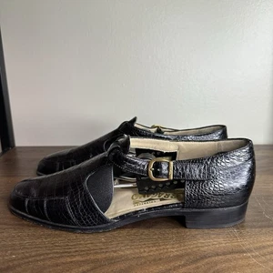 Salvatore Ferragamo schwarze Damen-Slipper aus Krokodilleder Größe 8,5  - Bild 1 von 6