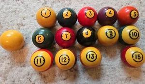 Brunswick Centennial Vintage Pool/Billiards Ball Set USED Missing 14 Old Retro - Picture 1 of 7