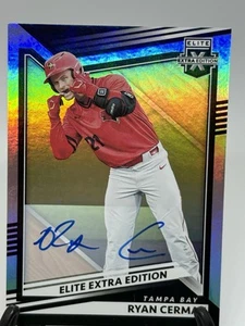 Panini Elite 2022 edición extra Ryan Cermak Rookie Auto #71 Tampa Bay Rays SP RC - Imagen 1 de 9