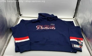 NWT Fanatics Women's Blue New England Patriots NFL Pullover Hoodie Size 2XL - Picture 1 of 10