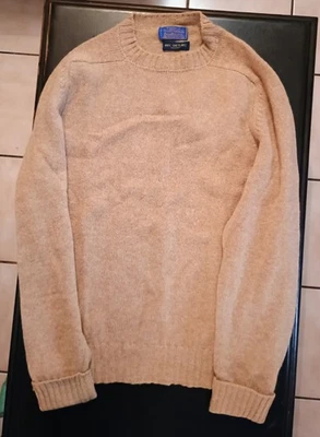 Pendleton Shetland Collection Crew Neck Virgin Wool Heathered Beige Sweater L - Image 1 of 4