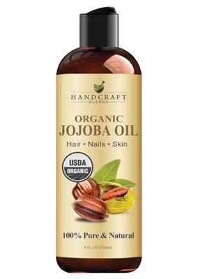 Handcraft USDA Organic Jojoba Oil 8 fl. oz – 100% Pure & Natural for Skin, Face, - Image 1 of 4