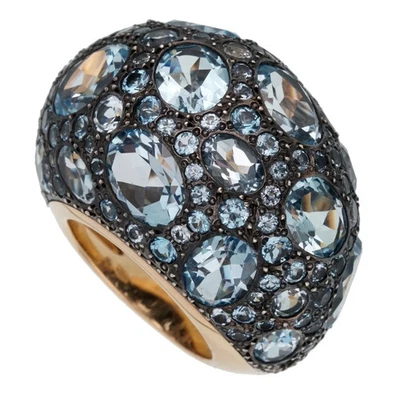 Anillo Pomellato 12 Quilates Topacio Bomba Cóctel Oro Rosa 18k Talla 7 Foto 1 de 3