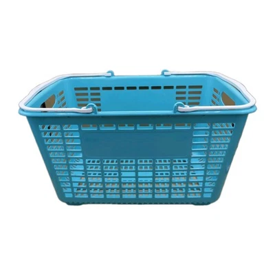 Cesta de compras de plástico con asas Foto 1 de 4