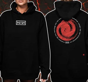Nine Inch Nail Peel It Back Tour 2025 Nin Red Spiral Unisex Hoodie - Picture 1 of 3