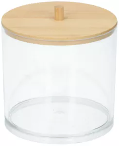 Alpina Organizer Aufbewahrung Schmuck Dose Kosmetik Bambus Haushalt Transparent - Bild 1 von 1
