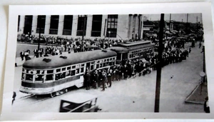 Detroit United Railways Michigan Car #5205 Early 1900s Caras Bros Restaurant Pic - Picture 1 of 2
