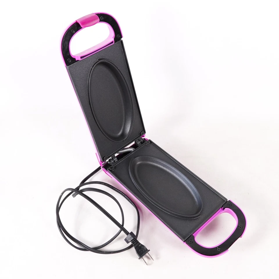 Yes Chef Pink Omelette Maker Nonstick Egg Griddle Oval Frying Fry Pan DOM001PK - Image 1 of 4