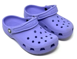 Crocs Classic Kinder Clogs Gr. 2 J2 Gummi Slipper runde Spitze Slingback Schuhe lila - Bild 1 von 9