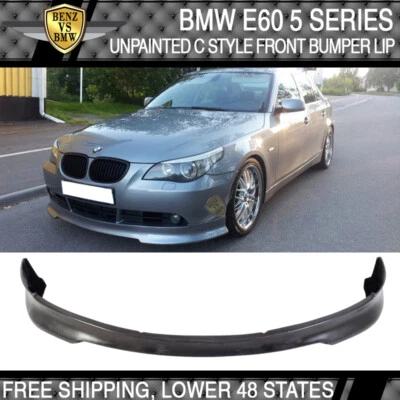 Fits 04-07 BMW E60 5-Series C Style Front Bumper Lip Spoiler PU - Poly Urethane Foto 1 de 4