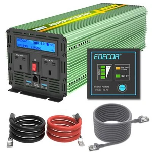 3000W Power Inverter 12V to 240V – LCD Display, Remote Control, Silent Cooling - Picture 1 of 8