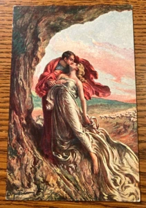 1920 Italy Signed Mastroianni Divine Comedy Inferno Dante Art Nouveau Postcard - Picture 1 of 5
