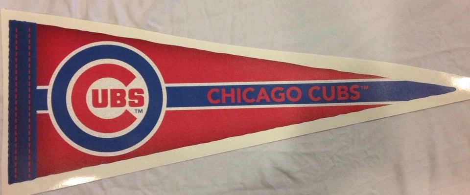 Наклейка настенная вымпел официальной команды MLB Chicago Cubs 24,5 дюйма x 9 дюймов FATHEAD - Изображение 1 из 1