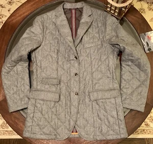 Paul Stuart Quilted Sz Medium Slim Fit 100% Wool Sport Coat Jacket Made In Italy - Picture 1 of 12