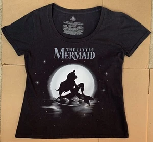 Disney’s The Little Mermaid Black White Monochrome Tee Shirt Size L Disney Store - Picture 1 of 3