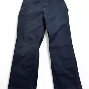 Vintage Carhartt B11-MDT Pants Mens 35x32 Loose Baggy Canvas Carpenter Y2K Blue - Picture 1 of 8