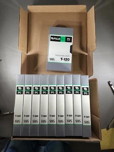 Fuji Film Pro T-120 6 Stunden Profi PG VHS Videoband NEU 10er Box, VERSIEGELT - Bild 1 von 4