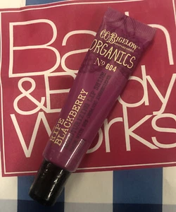 Bath & Body Works CO Bigelow Lip Gloss Shine Organics 604 Ripe Blackberry SEALED - Picture 1 of 4