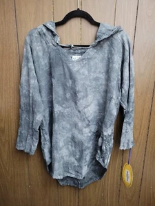 Oh My Gauze Hoodie Size 1 Washed Black Color 100% Cotton - Picture 1 of 5