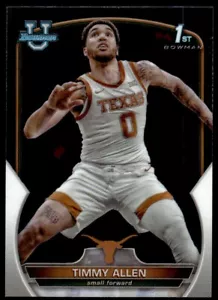 2022-23 Bowman Chrome University Timmy Allen 1 Texas Longhorns #26 - Picture 1 of 2