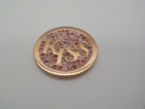 1x SMALL COIN/MONEDA ONLY FOR MI MILANO NECKLACE/PENDANT/KEEPER/GENUINE CRYSTAL