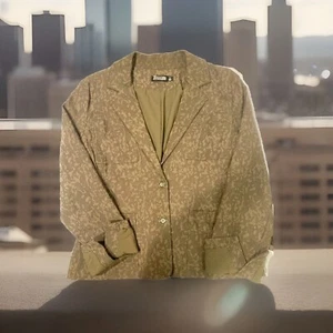 7th Avenue Design Studio NY & Co Green 2 Tone Textured Lace Blazer Women’s XL - Picture 1 of 7