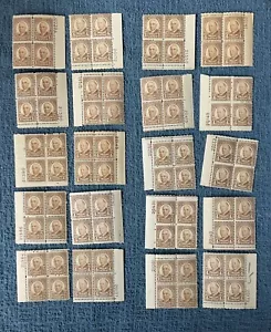 Scott #684-85, Blocchi di piastra per indurimento/campo 1,5 c/4 c, 10 ciascuno. Tutto MNH, SCV$220+ - Foto 1 di 3